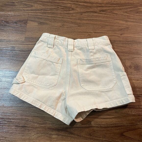 Pacsun 3" Inseam Womens Cargo Shorts Size 26 Pockets Cream White Casual - Picture 6 of 8